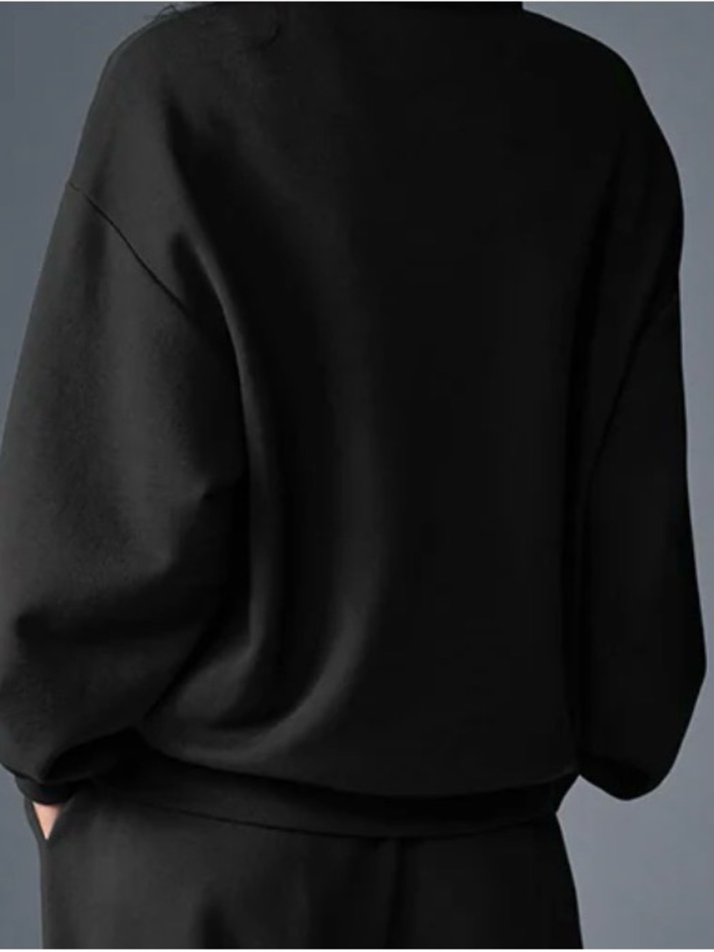 Quarter zip Fear of God Black Relaxed Crewneck Sweatshirt